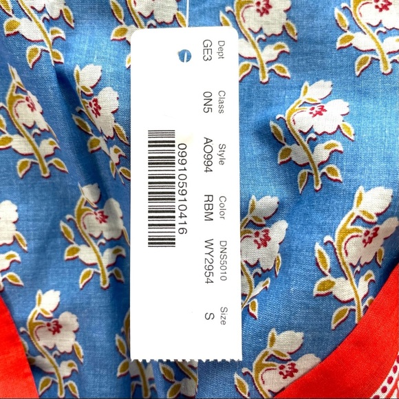 J. Crew Women’s V Neck Cover Up Dress In Classic Block Print Beachwear Size S - Picture 8 of 10